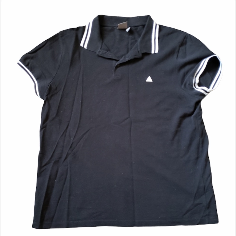 ASOS Short Sleeve Collared Polo | Black | Size 2XL